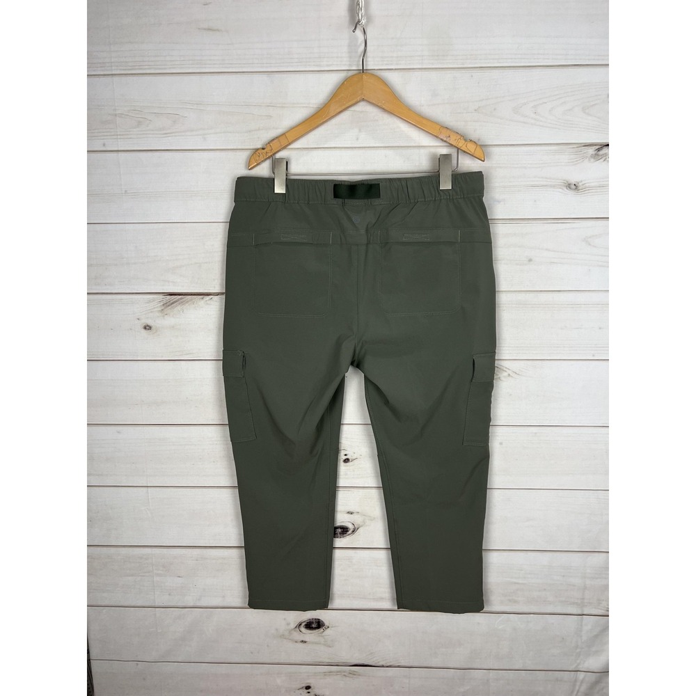 Eddie Bauer Pants Womens 12‎ Green Cargo Stretch Outdoor Belted Hiking Pockets - Picture 2 of 9